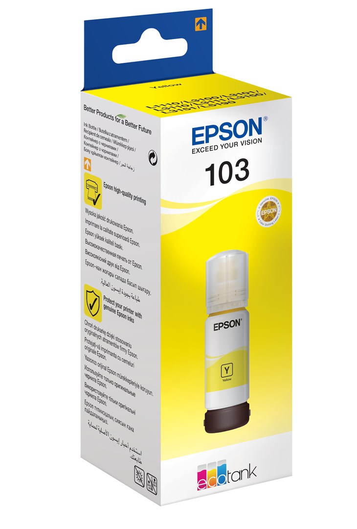 TANK ORIGINALE EPSON 103 GIALLO 70ML C13T00S44A